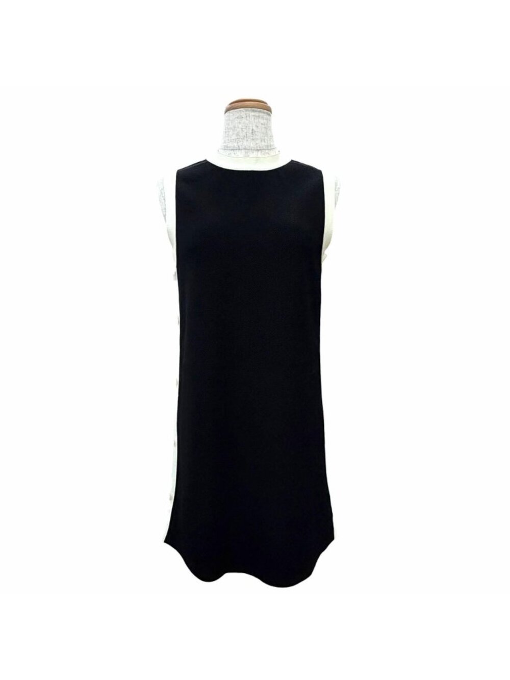 Dior Short Straight Dress Sleeveless Bicolor 38